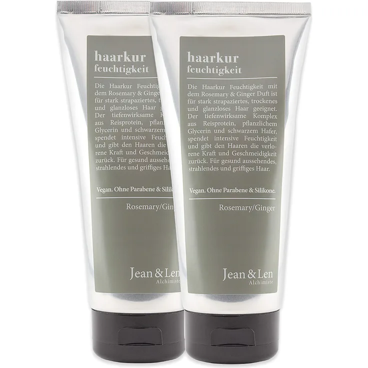 Jean & Len Haarkur Feuchtigkeit Rosemary & ginger Feuchtigkeitsspender 2 x 200 ml