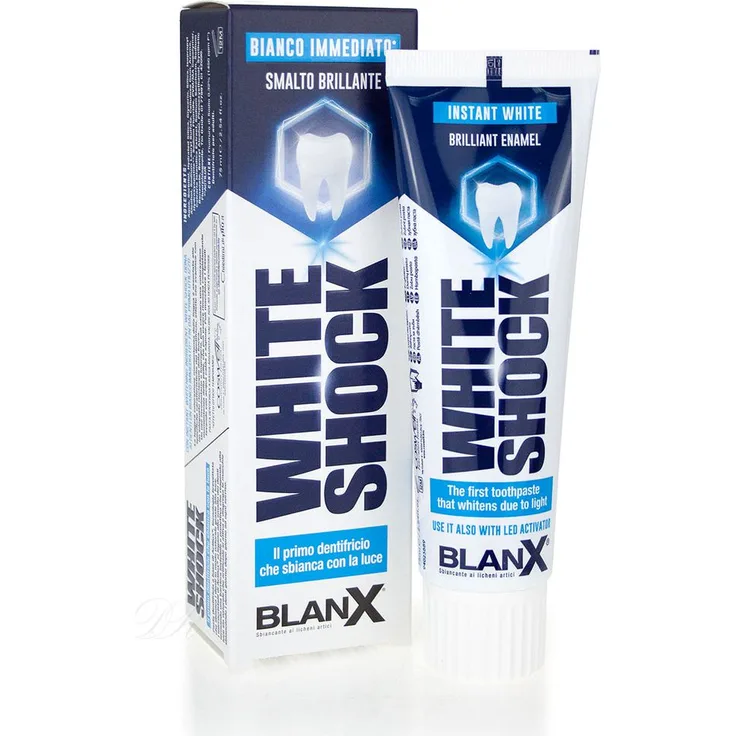 Blanx White Shock Zahnpasta 75 ml, für ein strahled weißes Lächeln
