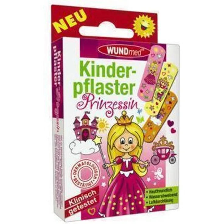 Wundmed Kinderpflaster Prinzessin 10er-Pack, verklebt nicht mit der Wunde