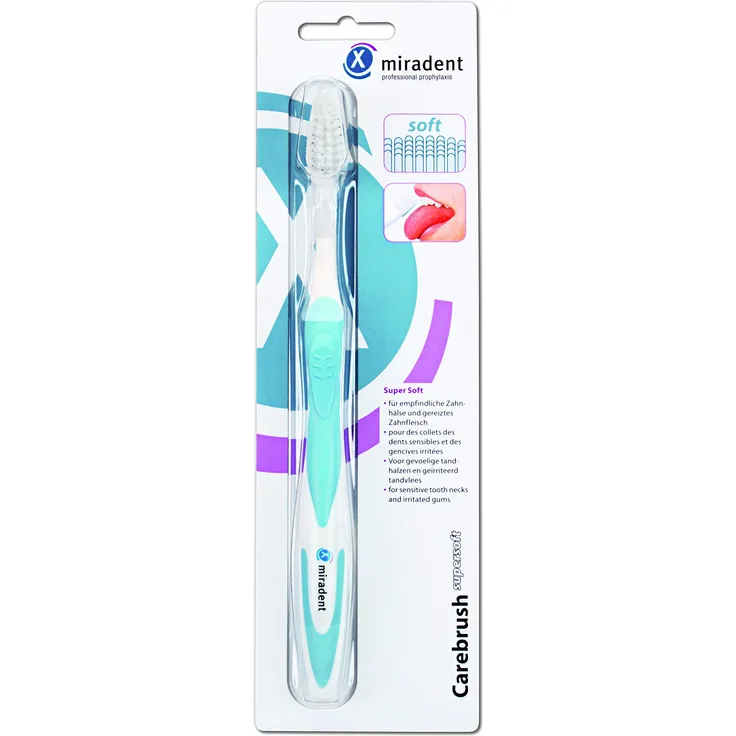 Miradent Carebrush Supersoft Zahnbürste blau  Lot de 3 