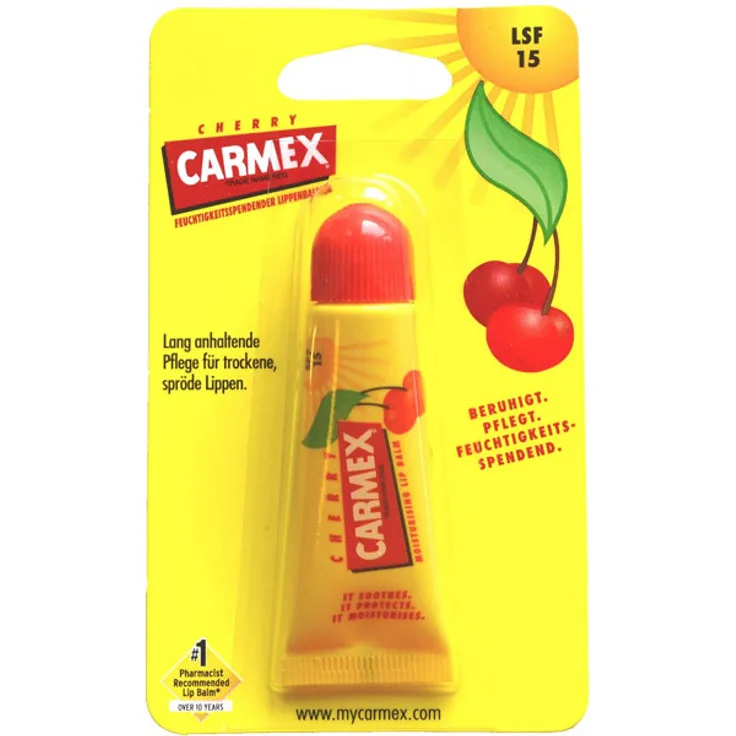 CARMEX Lippenbalsam Cherry LSF 15 Lippenpflege 10 g mit pflegender Wirkung
