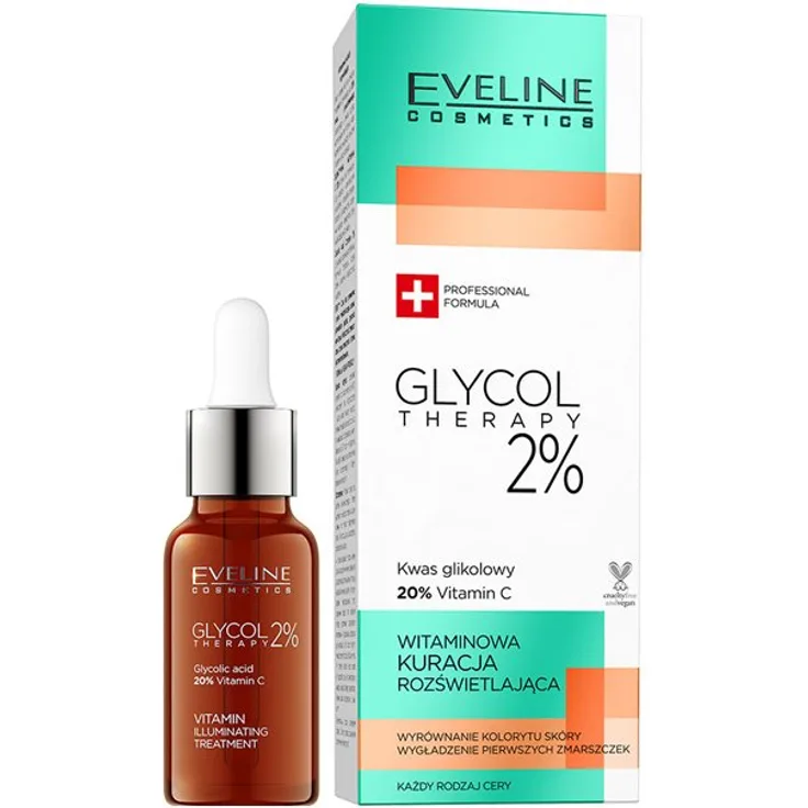 Eveline Glycol Therapy Aufhellende Behandlung Mit Vitaminen 2% 18 ml mit pflegender Wirkung