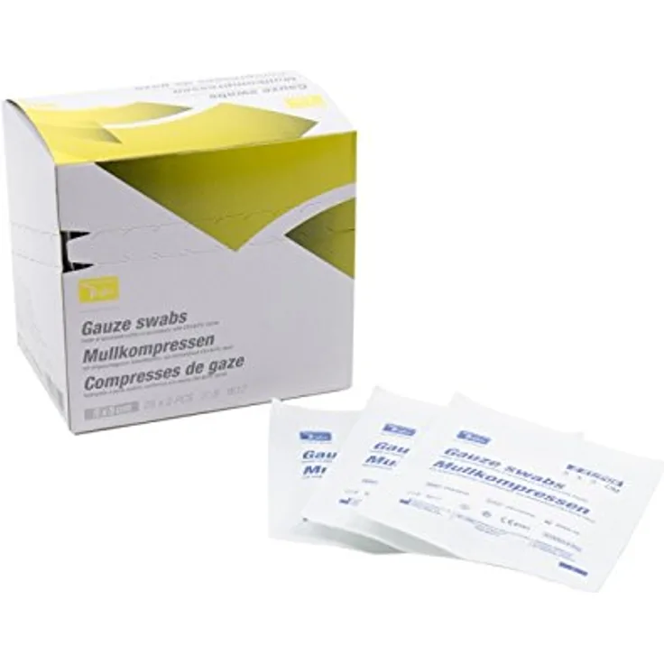 Teqler T-603875 Mullkompressen, sterile, 5 cm x 5 cm (50-er Pack)