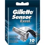 Gillette Sensor Excel Herren Rasierklingen, 10er Packung