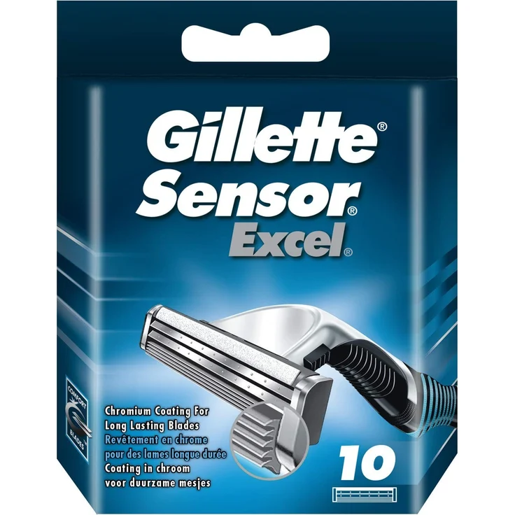 Gillette Sensor Excel Herren Rasierklingen, 10er Packung – Bild 1