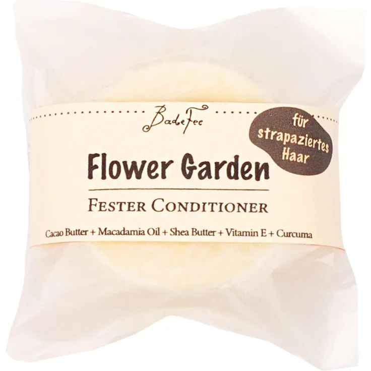 Badefee Fester Conditioner Flower Garden 45G Für Strapaziertes Haar