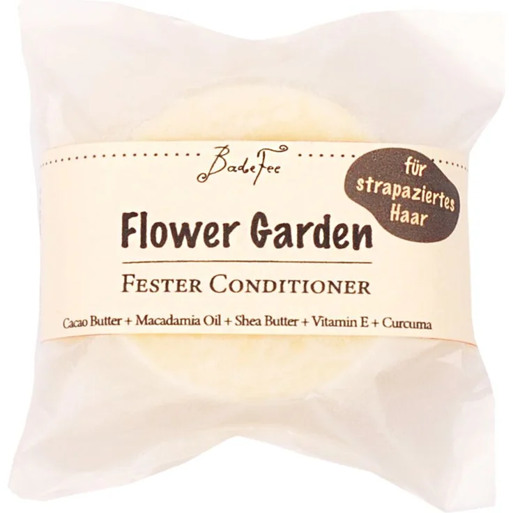 Badefee Fester Conditioner Flower Garden 45G Für Strapaziertes Haar