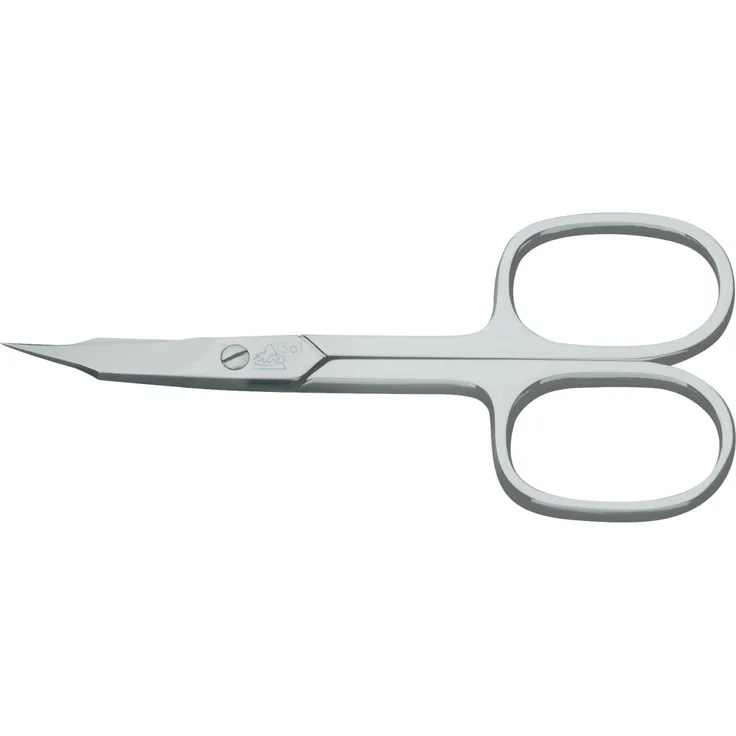 Erbe Kombi-Nagelschere Turmspitze 9 cm vernickelt, zum präzisen Schneiden von Finger- und Fußnägeln, gebogene Schneiden, aus vernickeltem Stahl