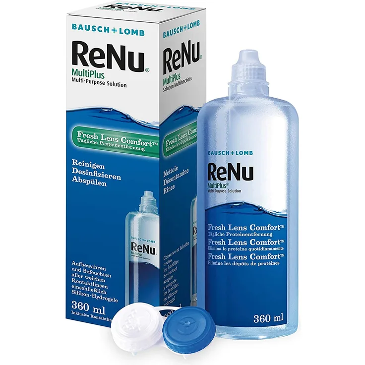 Bausch & Lomb ReNu MultiPlus 360 ml All-in-One-Lösung für weiche Kontaktlinsen, inkl. Aufbewahrungsbehälter