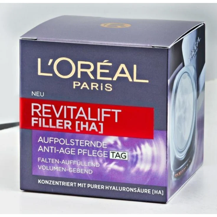 L'Oréal Paris Revitalift Filler Anti-Aging Tag Gesichtscreme Gesichtscreme 50 ml mit hautverjüngernder Wirkung