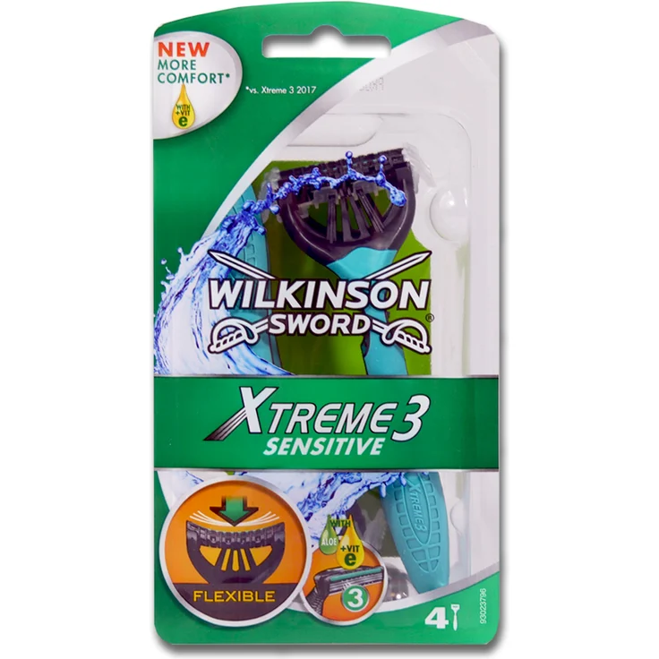 Wilkinson Sword Xtreme3 Sensitive Einwegrasierer 4 Stück – Bild 1
