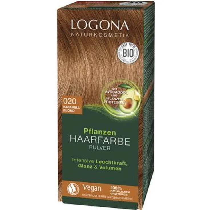 Logona Pflanzenhaarfarbe Pulver 020 Karamellblond 100 g