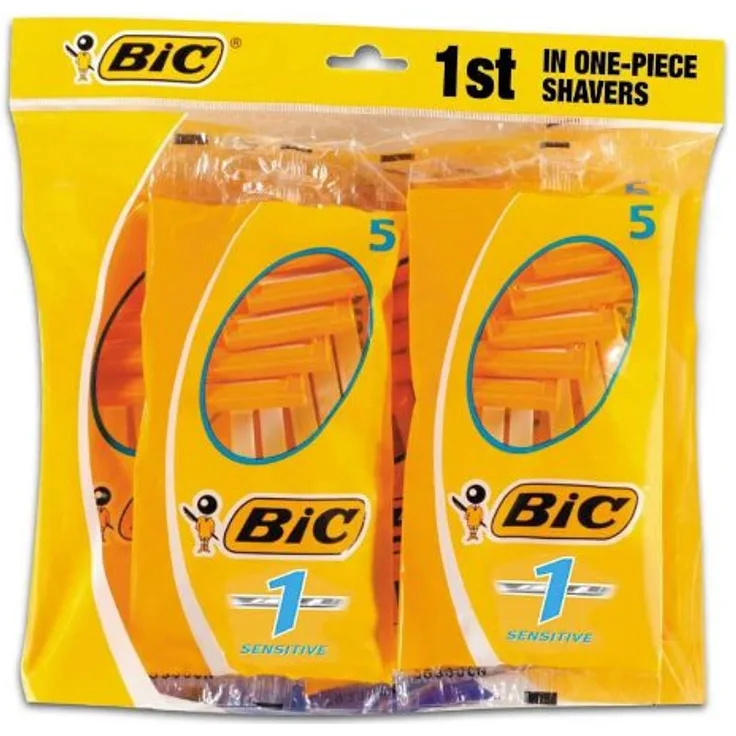 BIC 1 Sensitive 1-Klingen-Einwegrasierer für Männer 8 Stück
