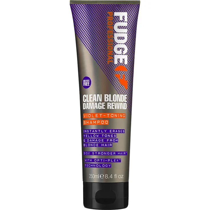 Fudge Professional Clean Blonde Damage Rewind Violet-Toning Anti-Gelbstich Shampoo, 250 ml – Bild 1