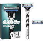 Gillette Mach3 Rasierer Handstück + 2 Rasierklingen