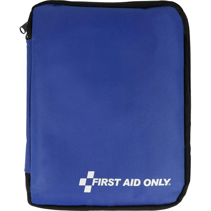 FIRST AID ONLY Erste Hilfe Tasche 50-teilig, Büro, Reise, Freizeit, klein, zum Mitnehmen, blau, P-10036