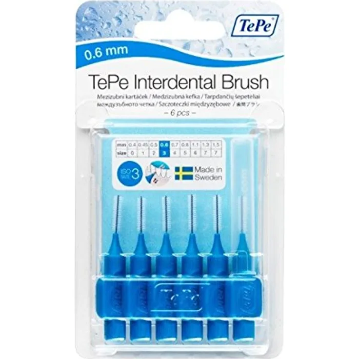 Orange Interdentalbürsten von TePe, 0,45 mm 1 Stück., für ein strahlend sauberes Lächeln