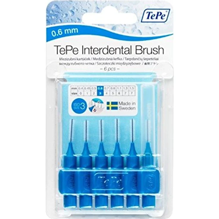 Orange Interdentalbürsten von TePe, 0,45 mm 1 Stück., für ein strahlend sauberes Lächeln