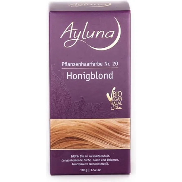 Ayluna Pflanzenhaarfarbe Nr.20 Honigblond 100g