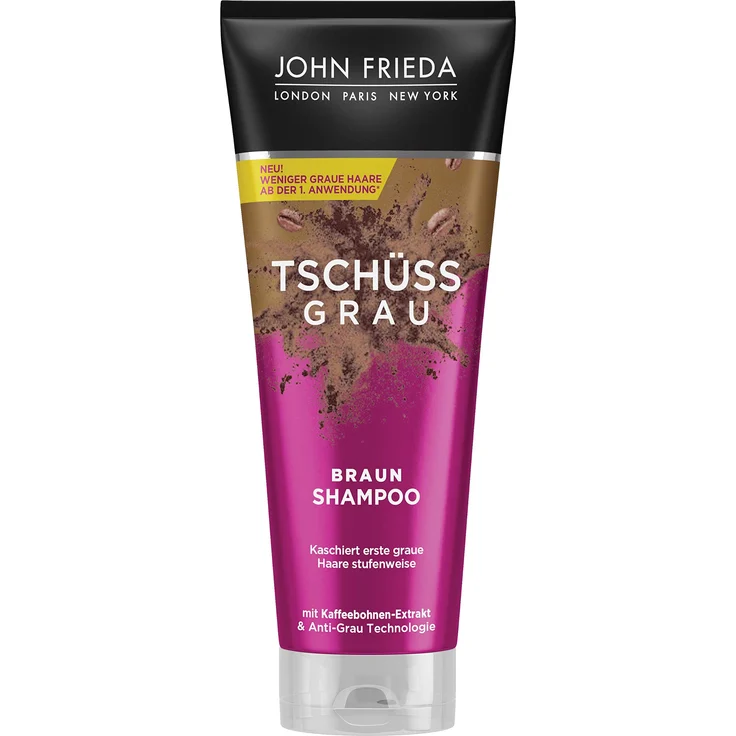 John Frieda Braun Shampoo Tschüss grau Kaschiert Erste graue Haare Stufenweise Mit Kaffeebohnen-Extrakt 250 ml – Bild 1