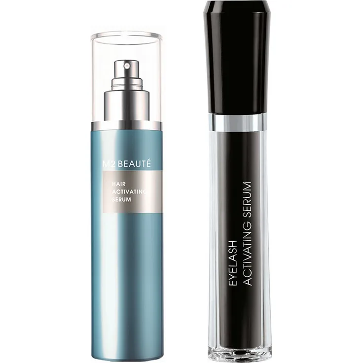 M2 Beauté Eyelash & Hair growth Set, Augenpflege-Set mit Eyelash Activating Serum und Hair Activating Serum