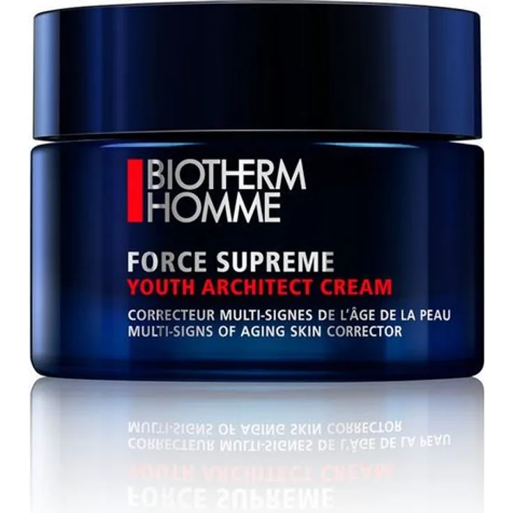 Biotherm Homme Force Supreme Youth Architect Cream 50 ml, mit Anti-Aging Wirkung, mit patentiertem Life Plankton Wirkstoff