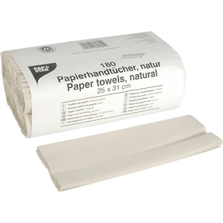 Papstar 3600 Blatt Handtuchpapier 31 cm x 25 cm natur C-Falz, 1-lagig 3600 Tücher