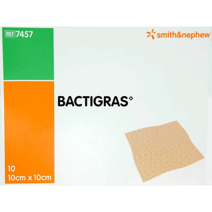 Smith Nephew GmbH Bactigras antiseptische Paraffingaze 10x10 cm 10 Stück