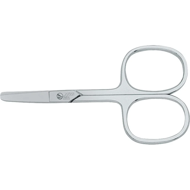 Erbe Babyschere 8 cm, zum präzisen Schneiden von Finger- und Fußnägeln, gebogene Schneiden, aus gehärtetem Stahl