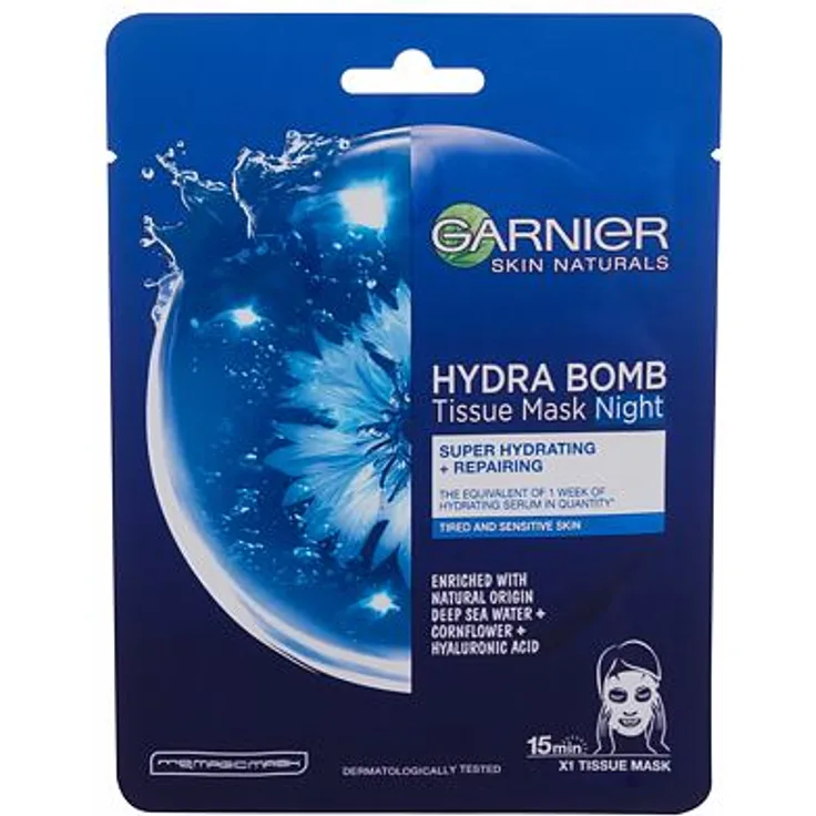Garnier Skin Naturals Hydra Bomb Night Feuchtigkeitsmaske für müde und empfindliche Haut 1 Stück