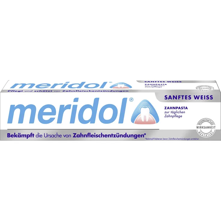 Meridol Sanftes Weiss 75 ml, für saubere Zähne & frischen Atem