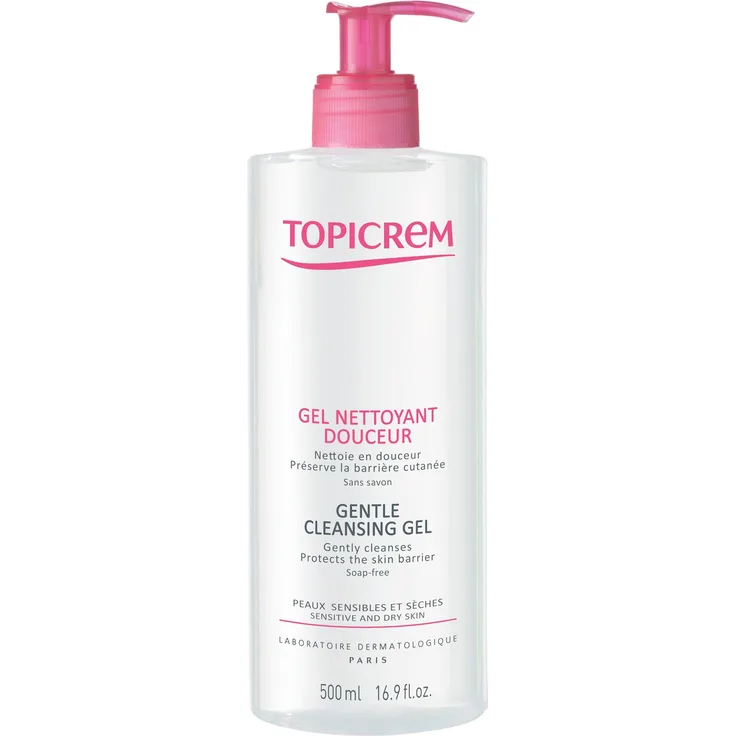Topicrem Gel Body Care Ultra-Hydratant Gentle Cleansing Gel 500 ml mit feuchtigkeitsspendender Wirkung für trockene Haut