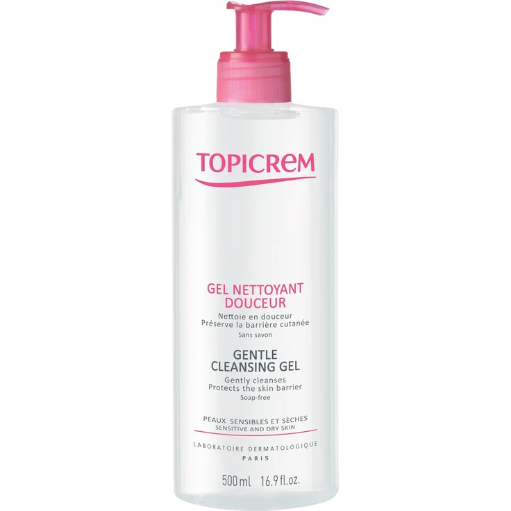 Topicrem Gel Body Care Ultra-Hydratant Gentle Cleansing Gel 500 ml mit feuchtigkeitsspendender Wirkung für trockene Haut – Bild 1