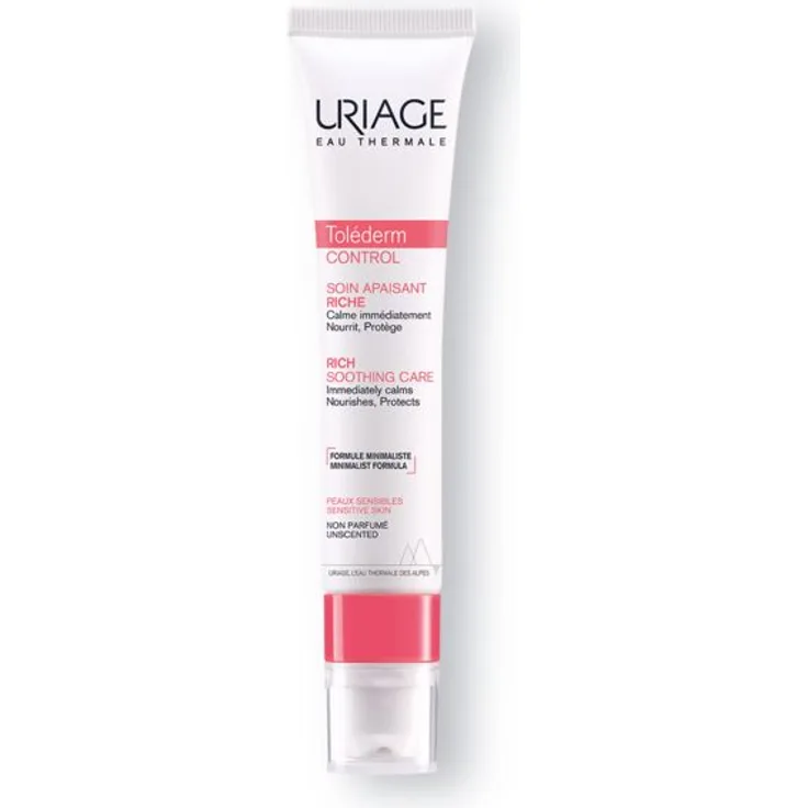 Uriage Creme Toléderm Control Soin Apaisant Rich 40 ml pflegender Wirkung für alle Hauttypen