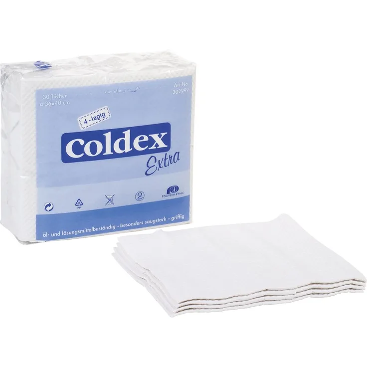 Coldex Extra Tücher 36 x 40 cm 4-lg, 30 Stück