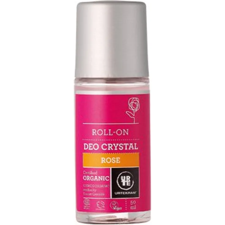 Urtekram Rose Deo Crystal Roll-On 50 ml