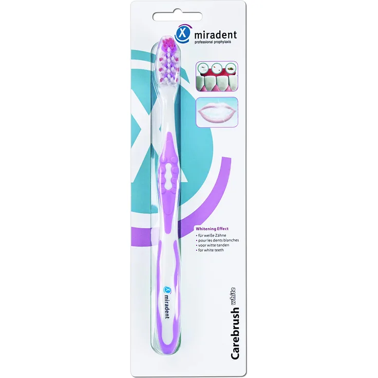 Miradent Carebrush Zahnbürste white rose  Lot de 3