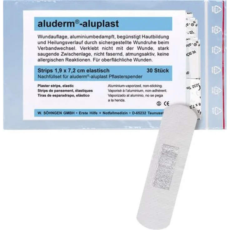 Söhngen 1009911 Nachfüllset aluderm-aluplast Wundverbände für Pflasterspender 30