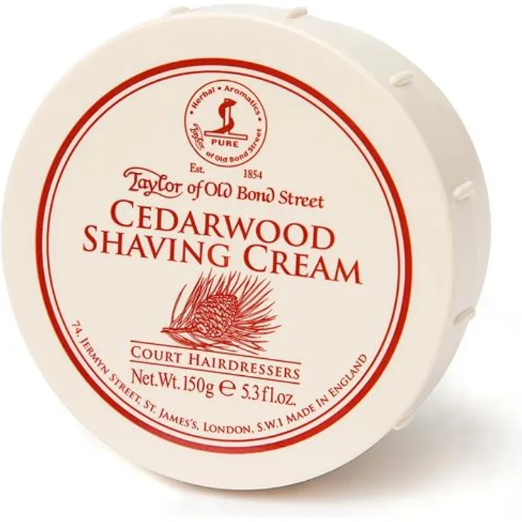 Taylor of Old Bond Street Cedarwood Shaving Cream parabenfrei angereichert mit Zedernholz 150 g