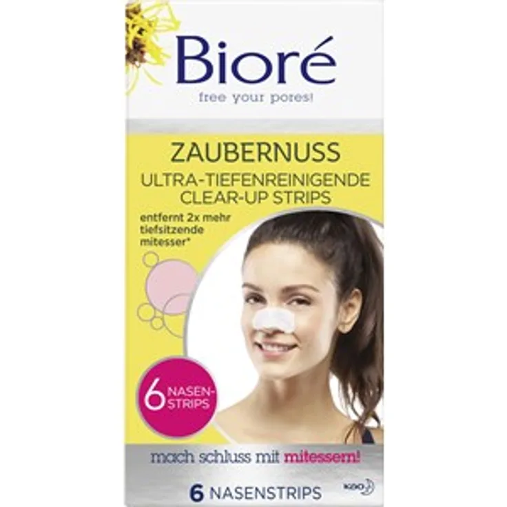 Biore Pflege Gesichtspflege Zaubernuss Ultra Tiefenreinigende Clear-Up Strips 6 Stk. Tagespflege Inhalt: 6 Stück, für Damen und Herren