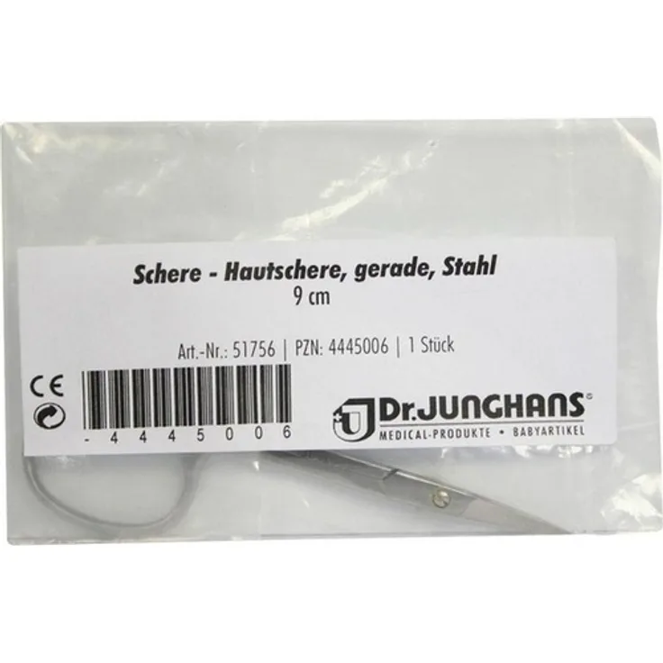 Dr. Junghans Medical Hautschere 9 cm gerade 1 St.