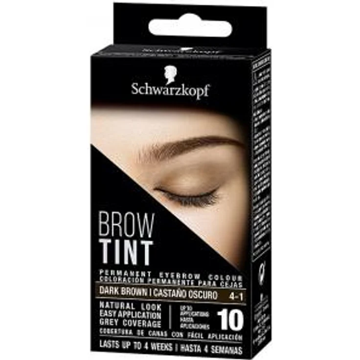 Schwarzkopf Brow Tint Permanent Eye Brow Color 4 - 1 Dunkelbraun Tönung 17 ml – Bild 1