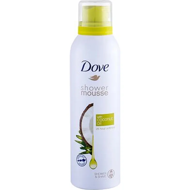 Dove Shower Mousse Coconut Oil Dusch- und Rasierschaum mit Kokosöl 200 ml