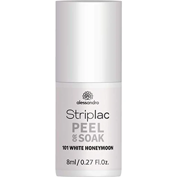 Alessandro Striplac Peel or Soak 101 White Honeymoon 8 ml, Farbton: Weiß – Bild 1