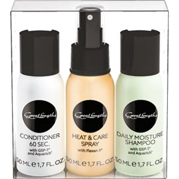 Great Lengths Haare Haarpflege Travel Set Daily Moisture Shampoo 50 ml + Heat & Care Spray 50 ml + Conditioner 60 Sec. 50 ml 1 Stk.