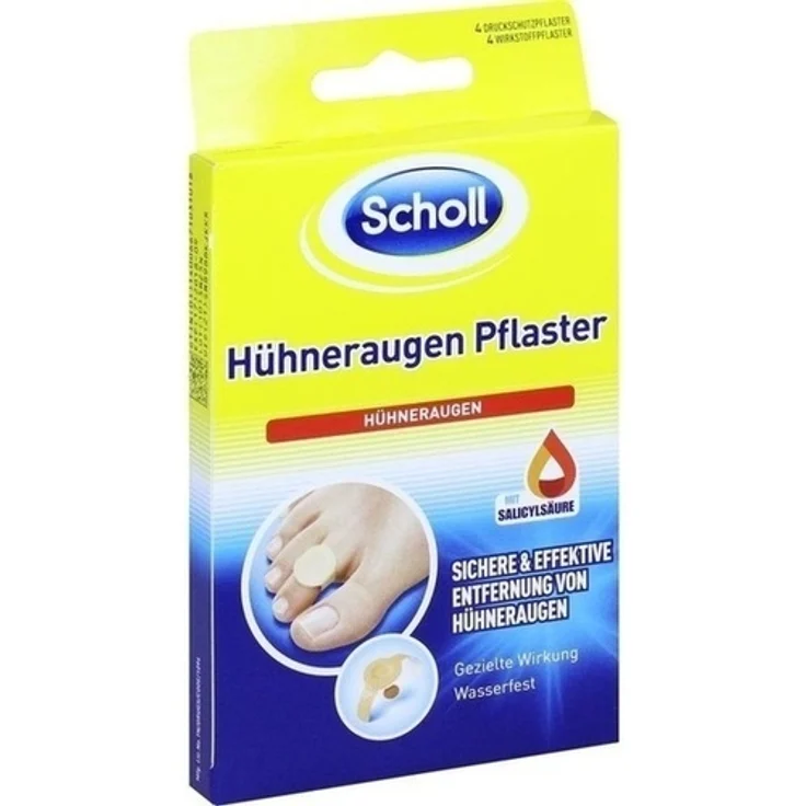 Scholl Hühneraugen Pflaster 4 St., Schmerz- und Drucklinderung – Bild 1