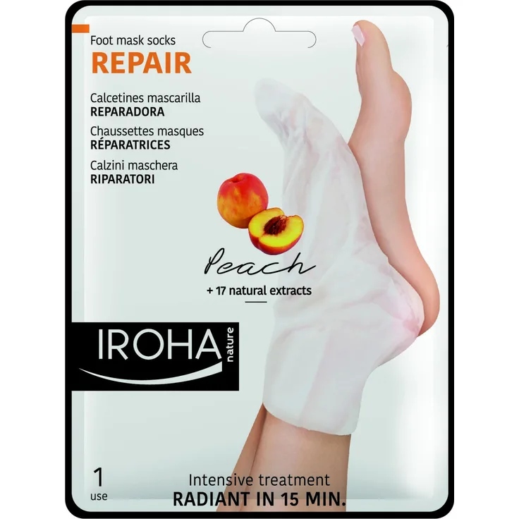 Village Iroha Fußsöckchenmaske Peach Reparing Socks 18 ml