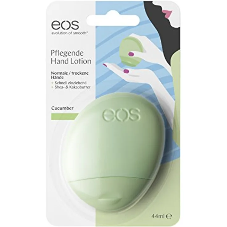 eos Hand-Lotion Cucumber Handcreme für normale Haut vegane Feuchtigkeitscreme Intensiv-Pflege für zarte Hände mit Sheabutter & Aloe 44 ml