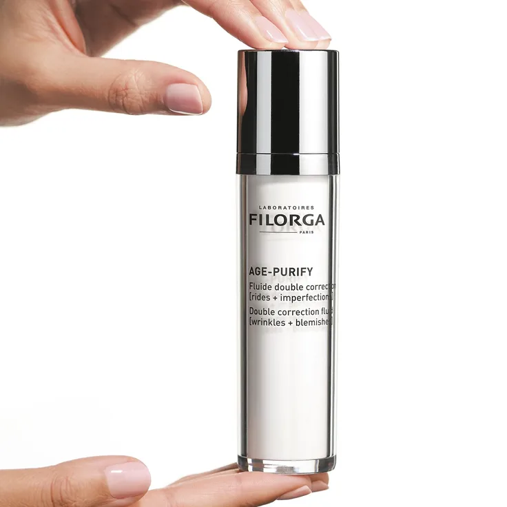 Filorga AGE-PURIFY Gesichtsfluid 50 ml, mit dem Hyaluro-Youth Complex gegen Falten und dem Dermo-Rescue Complex gegen Unreinheiten 