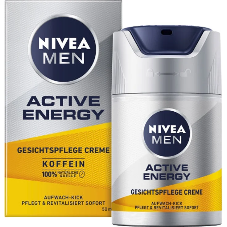 Nivea Men Gesichtspflege Creme Active Energy mit Aufwach Kick 50ml mit pflegender Wirkung – Bild 1